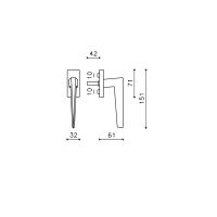 Оконная ручка Olivari Denver K218 DK. схема