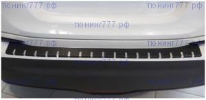 Накладка на задний бампер, Alufrost, сталь в карбоне