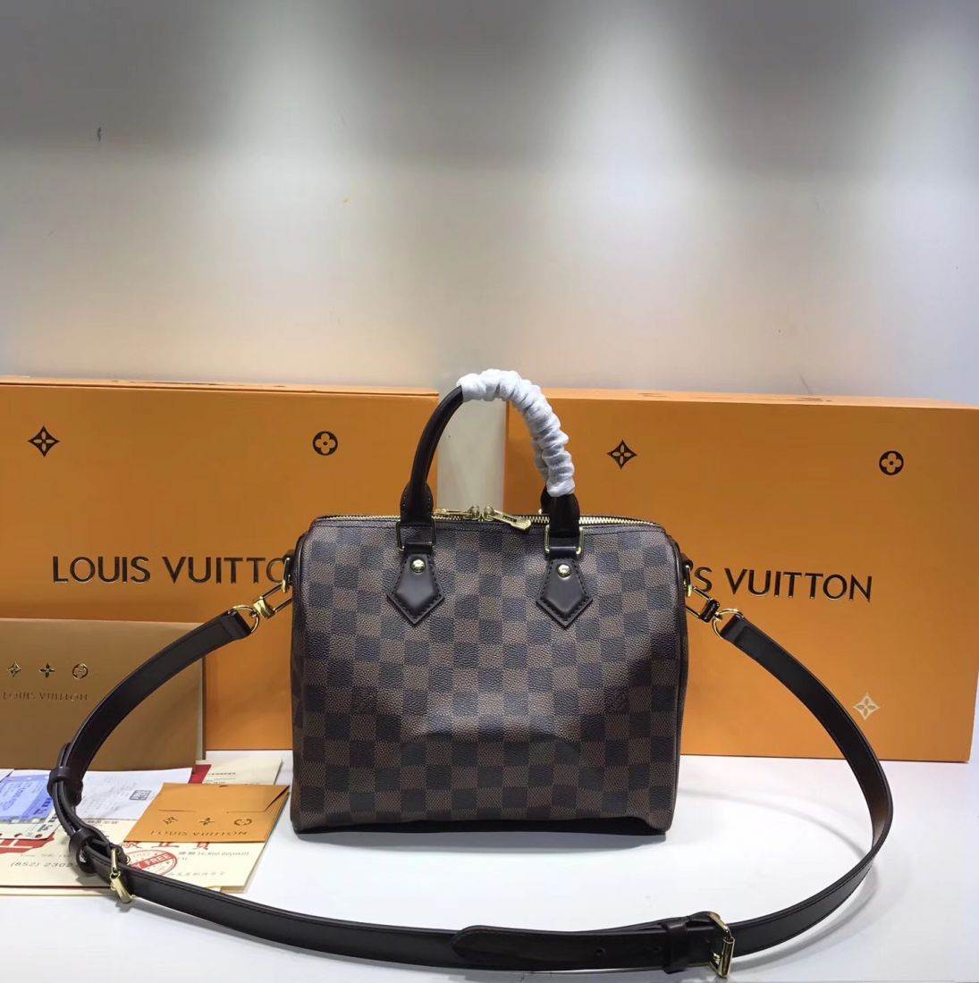 Сумка Louis Vuitton Speedy 25 Damier Ebene Canvas