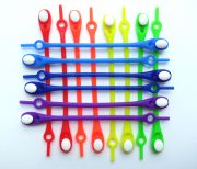 Cиликоновые шнурки для обуви Hilaces цвет Микс решетка