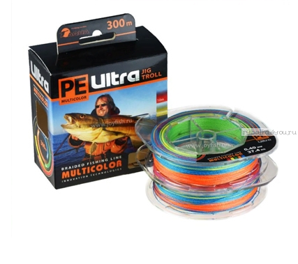 Леска плетеная Aqua Ultra Multicolor Jig Troll 150 м / цвет: многоцветный