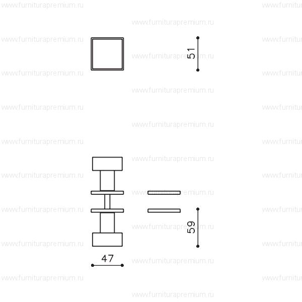 Ручка-кноб Olivari Diana B Black P206