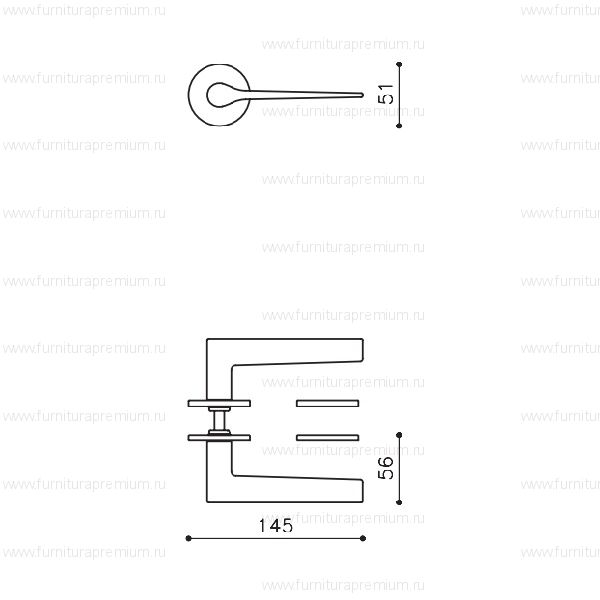 Ручка Olivari Lama L Black M106B