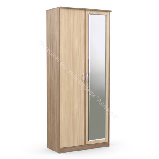 Шкаф 2-х створчатый с зеркалом "Дуэт Люкс"