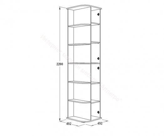 Шкаф "Ольга 14" крайний универсальный