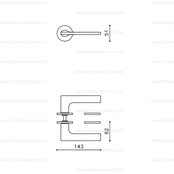 Ручка Olivari Lotus Black M238B