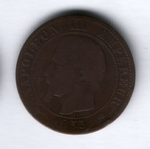 5 сантимов 1855 года K Франция