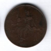 10 сантимов 1911 года Франция