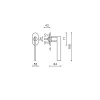 Оконная ручка Olivari Open K249B DK. схема