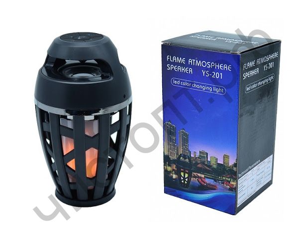 Колонка универс.с радио YS-201 (TF, USB, FM, 5W) подсветка в виде огня Cуперцена !!!