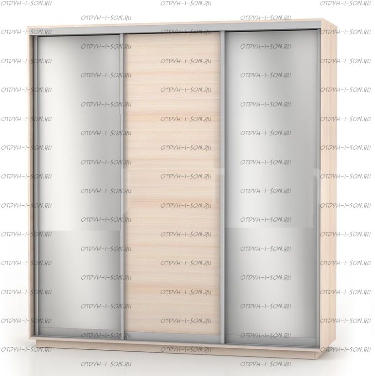 Шкаф-купе Экспресс Медиум трио, 3 двери, 2 зеркала