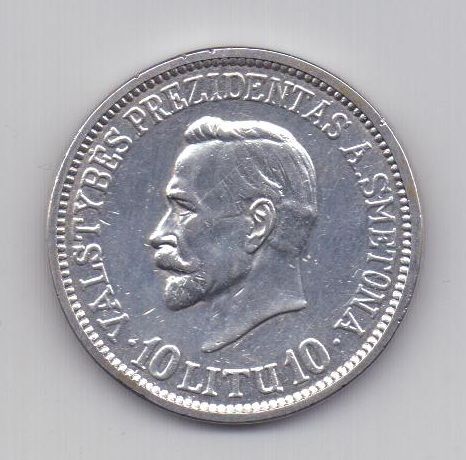 10 лит 1938 года AUNC Литва