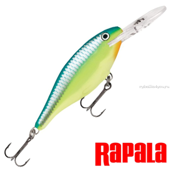 Воблер Rapala Shad Rap SR05 50 мм / 6 гр / Заглубление: 1,2 - 2,7 м / цвет: CRSD