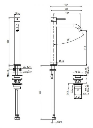 Fima carlo frattini Spillo Tech смеситель для раковины F3031/HXSG ФОТО