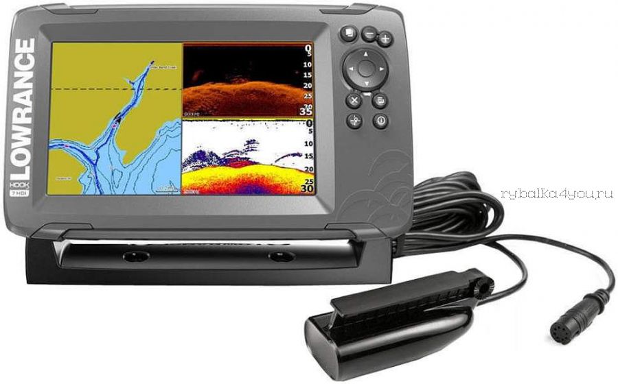 Эхолот Lowrance Hook2-7 Splitshot Us Coastal/Row (Артикул: 000-14023-001)