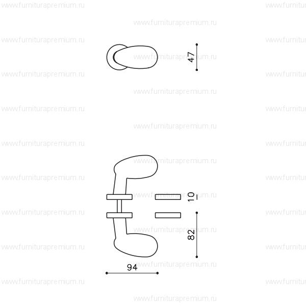 Ручка Olivari Uovo Black M108