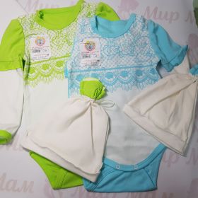 SALE!  Боди "Ажурчик с шапочкой КОЛ-Б-19