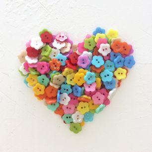 Набор пуговиц для творчества, Цветочки 12 мм., 10 шт.