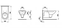 Laufen Pro Liberty безободковый унитаз 8.2095.4 схема 1