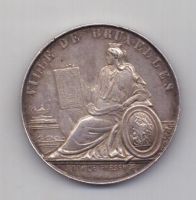 медаль 1873 года AUNC Брюссель Бельгия