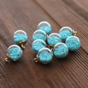 Кукольный аксессуар Бусина-подвеска с голубыми звёздами 5 шт