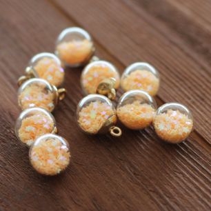 Кукольный аксессуар Бусина-подвеска с персиковыми звёздами, 1 шт