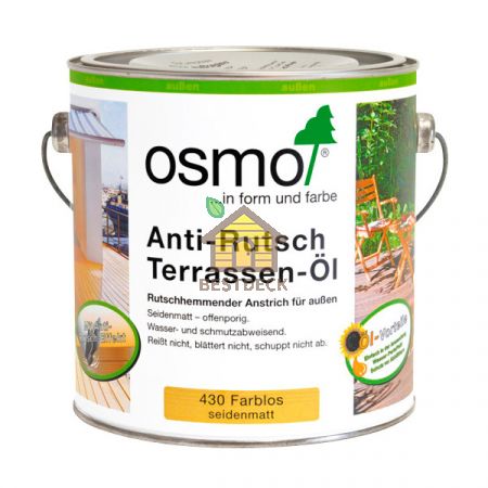 Масло для террас с антискользящим эффектом. Osmo Anti-Rutsch Terrassen-Ol 430 бесцветное