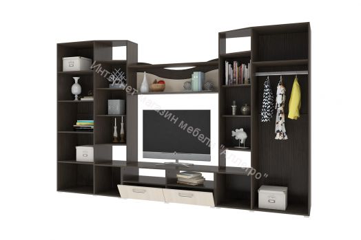 Стенка "Гамма" с зеркалами