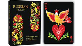 Дизайнерские карты Russian Folk Art Limited Edition (Black) Printed by USPCC