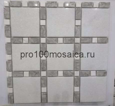 KA77 Мозаика серия Камень размер чипа 80*80, 30*15, мм: 300*300*8 (Happy Mosaic)
