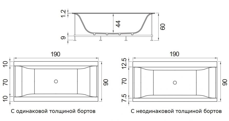 Ванна Hafro Rio 700 190х90 ФОТО