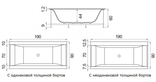 Ванна Hafro Rio 700 190х90 ФОТО