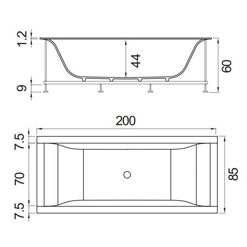 Ванна Hafro Rio 700 2RIB9N 200х85 ФОТО