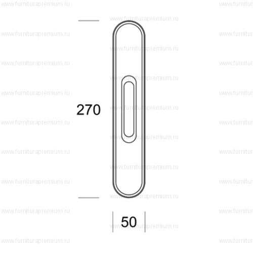 Ручка Salice Paolo Tudor 2902-s для раздвижных дверей