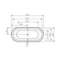 Ванна Mauersberger 6018595101 Levo duo 180x80 схема 1