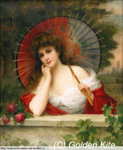 2025. Beauty with Parasol at a Garden Wall (small)