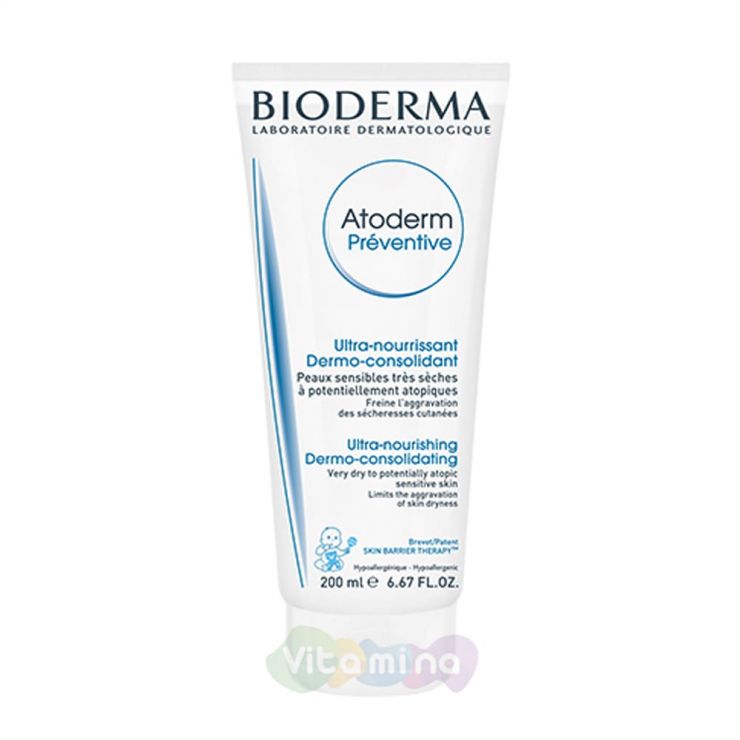 Bioderma Atoderm Профилактический уход  Биодерма Атодерм, 200 мл
