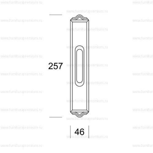 Ручка Salice Paolo Fresia 3251-s для раздвижных дверей