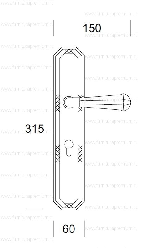 Ручка на планке Salice Paolo Sforza 3011
