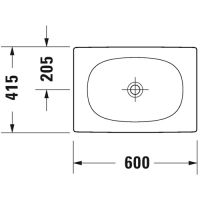 раковина Duravit Viu 235860, схема