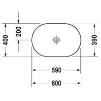 раковина Duravit Luv 037960, чертеж