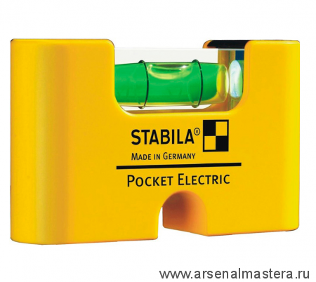 Уровень пузырьковый STABILA Pocket Electric длина 6,7 см  с чехлом на пояс арт.18115/17775