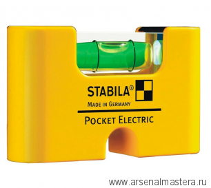 Уровень пузырьковый STABILA Pocket Electric длина 6,7 см  с чехлом на пояс арт.18115/17775