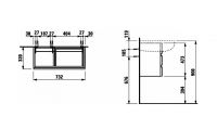 Laufen Ilbagnoalessi One 4.2447.0 тумба под раковину 73 х 32 см схема 1