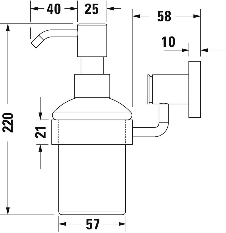 Duravit D-Code 9916 Диспенсер для жидкого мыла ФОТО