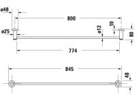 Duravit D-Code 9923 Полотенцедержатель схема 1