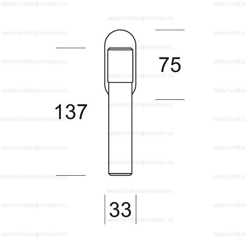 Оконная ручка Salice Paolo Ghost 4823/BIS DK