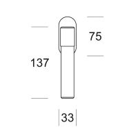 Оконная ручка Salice Paolo Ghost 4823/BIS DK. схема