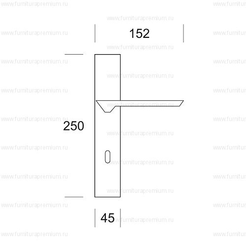 Ручка на планке Salice Paolo Cedro SQ 6076