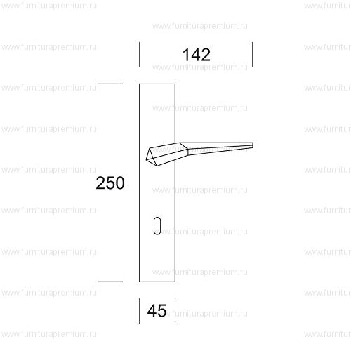 Ручка на планке Salice Paolo Plisse 6101